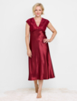 Luxury Satin and Lace Nightdress - Cherry
