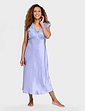 Luxury Satin and Lace Nightdress - Denim