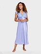 Luxury Satin and Lace Nightdress - Denim