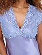 Luxury Satin and Lace Nightdress - Denim