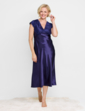 Luxury Satin and Lace Nightdress - Indigo