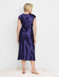 Luxury Satin and Lace Nightdress - Indigo