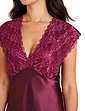 Luxury Satin and Lace Nightdress - Mulberry