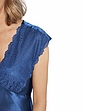 Luxury Satin and Lace Nightdress - Ocean