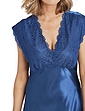 Luxury Satin and Lace Nightdress - Ocean