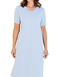 Pack Of 3 Short Sleeve Print Nightdresses - Blue