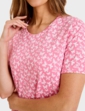 Pack Of 3 Short Sleeve Print Nightdresses - Rose