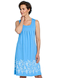 Pack of 2 Sleeveless Print Hem Nightdresses - Blue & Coral