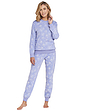 Print Cotton Jersey Ski Pyjama - Lavender