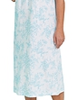 Broderie Lace Trim Floral Print Jersey Nightdress - Blue