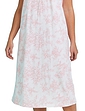 Broderie Lace Trim Floral Print Jersey Nightdress - Pink