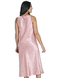 Satin Print Sleeveless Nightdress - Pink