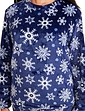 Fleece Snowflake Pyjama - Navy