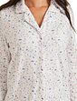 Soft Brushed Fleece Print Pyjama - Blue