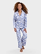 Luxury Satin Print Pyjamas - Denim