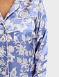 Luxury Satin Print Pyjamas - Denim