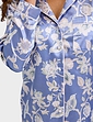 Luxury Satin Print Pyjamas - Denim