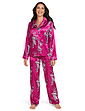 Luxury Satin Print Pyjamas - Fuchsia