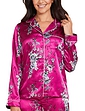 Luxury Satin Print Pyjamas - Fuchsia