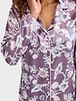 Luxury Satin Print Pyjamas - Plum