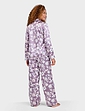 Luxury Satin Print Pyjamas - Plum