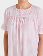 Seersucker Cotton Nightdress - Pink