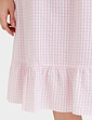 Seersucker Cotton Nightdress - Pink