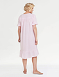 Seersucker Cotton Nightdress - Pink