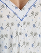 Palm Print Viscose Crop Pyjama - Blue