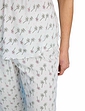 Palm Print Viscose Crop Pyjama - Pink