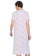Broderie Lace Trim Print Jersey Nightdress - Pink