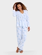 Pintuck Front Jersey Pyjama - Blue