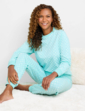 Cotton Jersey Ski Pyjama - Aqua