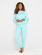Cotton Jersey Ski Pyjama - Aqua