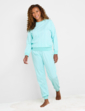 Cotton Jersey Ski Pyjama - Aqua