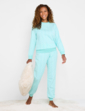 Cotton Jersey Ski Pyjama - Aqua