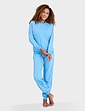 Cotton Jersey Ski Pyjama - Blue