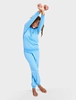 Cotton Jersey Ski Pyjama - Blue