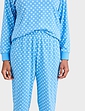 Cotton Jersey Ski Pyjama - Blue