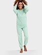 Cotton Jersey Ski Pyjama - Soft Green