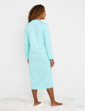 Print Frill Neck Nightdress - Aqua