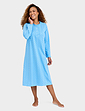 Print Frill Neck Nightdress - Blue