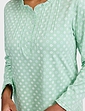 Print Frill Neck Nightdress - Soft Green