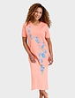 2 Pack Placement Print Nightdress - Aqua Pink