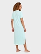 2 Pack Placement Print Nightdress - Aqua Pink