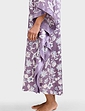 Luxury Print Satin Kaftan - Plum