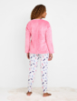 Cute Dog Print Pyjama Set - Pink