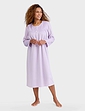 Brushed Fleece Long Nightdress - Lavender