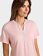 Three Quarter Length Jersey Pyjama - Pink