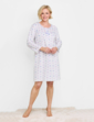 Brushed Fleece Print Nightdress - Blue